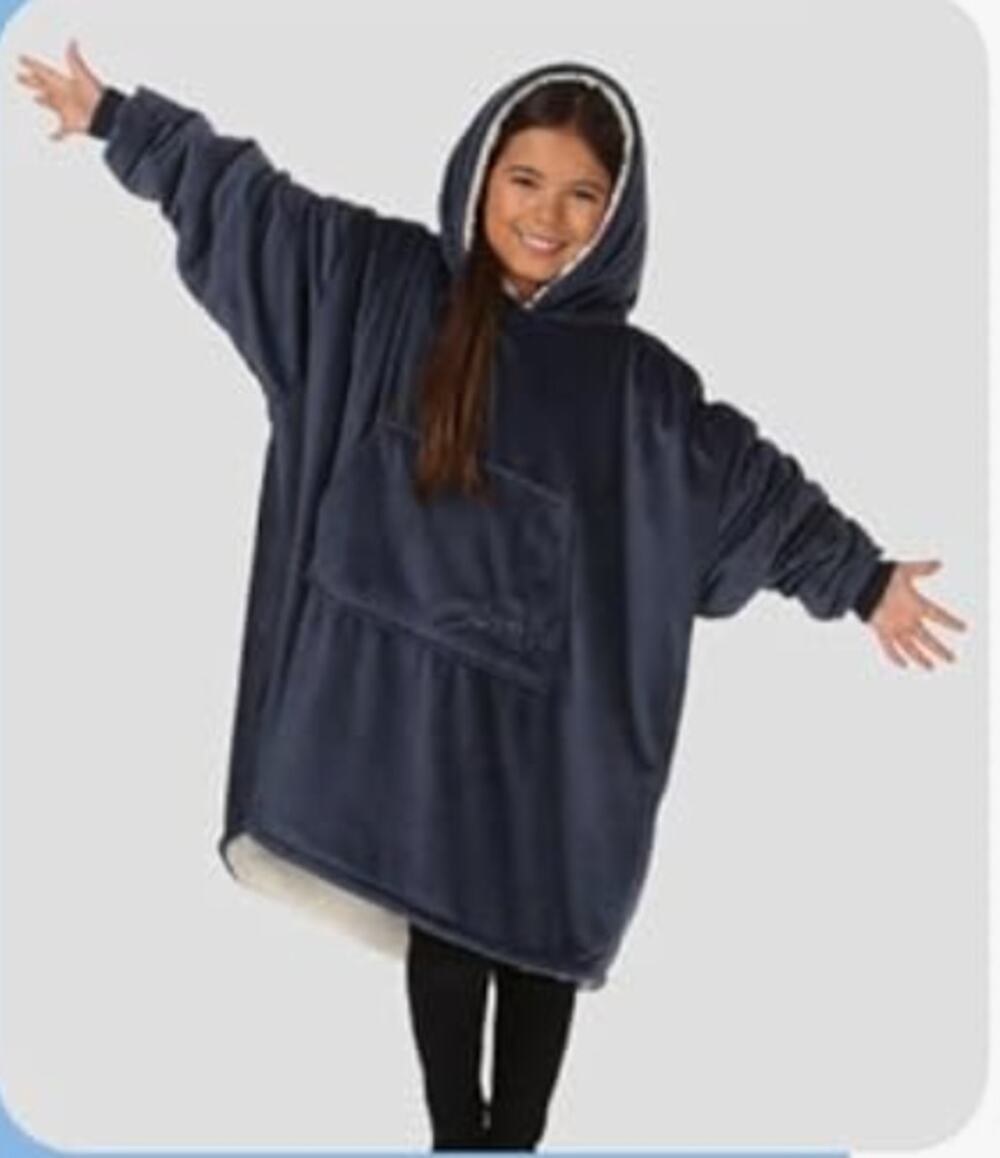 THE COMFY Original Jr. Shark Tank Kids Oversized Sherpa Wearable Blanket Hoodie
